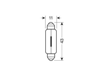ΛΑΜΠΑΚΙΑ ΠΛΑΦΟΝΙΕΡΑΣ 24V 18W SV8,5-8 11x43mm STANDARD ΑΛΟΓΟΝΟΥ LAMPA - 2 ΤΕΜ.