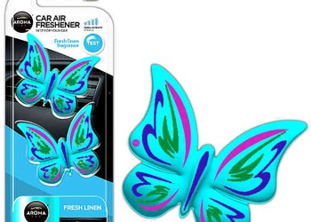 Amio - ΑΡΩΜΑΤΙΚΟ (ΚΡΕΜΑΣΤΟ ή ΑΕΡΑΓΩΓΟΥ) AROMA FANCY SHAPES ΠΕΤΑΛΟΥΔΑ - FRESH LINEN – 1 ΤΕΜ. (A83535/AM)