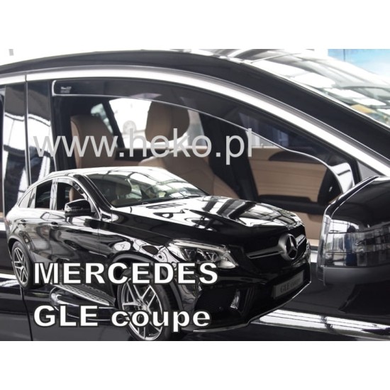 Heko - Ανεμοθραύστες Παραθύρων Για Mercedes Benz GLE-Class Coupe (C292) 2016 > 2019 5πορτο υλικό Acrylic Χρώμα Φιμέ - 2 τεμ. (ΑΝΕΜ.23602)