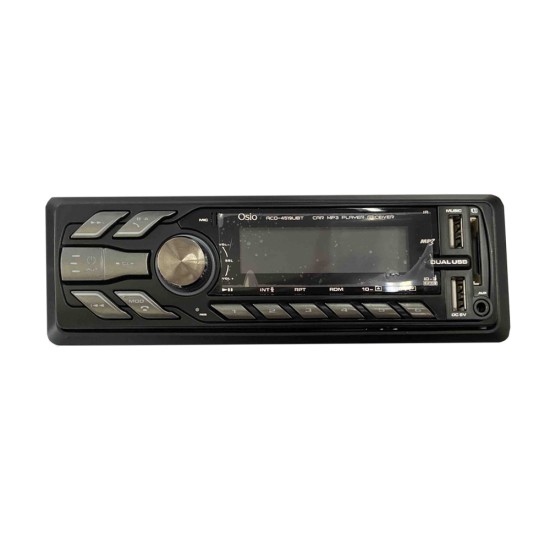 RADIO 1 DIN DUAL USB/FM/SD/MP3/WMA/BLUETOOTH 180W ΜΕ ΕΠΙΛΟΓΗ ΦΩΤΙΣΜΟΥ 3 ΧΡΩΜΑΤΩΝ & ΧΕΙΡΙΣΤΗΡΙΟ OSIO - 1 τεμ.