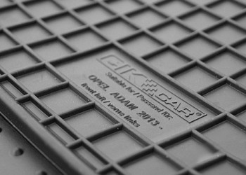 Cik - ΜΑΡΚΕ ΠΑΤΑΚΙΑ ΣΕ ΣΚΑΦΗ ΛΑΣΤΙΧΟ ΓΙΑ OPEL ADAM 2013-2019 ΣΕ ΜΑΥΡΟ ΧΡΩΜΑ ΜΕ ΚΟΥΜΠΩΜΑΤΑ - 4 ΤΕΜ. (RM.OP.0003/CK)