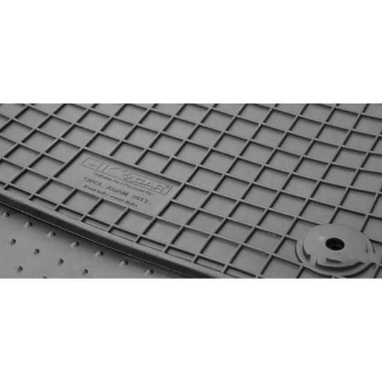 Cik - ΜΑΡΚΕ ΠΑΤΑΚΙΑ ΣΕ ΣΚΑΦΗ ΛΑΣΤΙΧΟ ΓΙΑ OPEL ADAM 2013-2019 ΣΕ ΜΑΥΡΟ ΧΡΩΜΑ ΜΕ ΚΟΥΜΠΩΜΑΤΑ - 4 ΤΕΜ. (RM.OP.0003/CK)