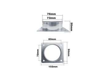 ΑΝΤΑΠΤΟΡΑΣ ΓΙΑ ΦΙΛΤΡΟΧΟΑΝΕΣ ΤΕΤΡΑΓΩΝΟΣ ΤΥΠΟΥ BOSCH Φ76 102x94mm SIMONI RACING - 1 TEM.