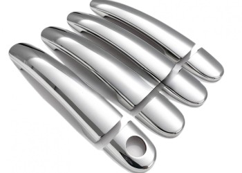 ΧΕΡΟΥΛΙΑ ΠΟΡΤΑΣ ΓΙΑ SKODA RAPID 4D 2013+  ΧΡΩΜΙΟ ΜΕΤΑΛΛΙΚΑ 4ΤΕΜ.