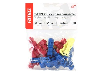 Amio - ΚΛΕΦΤΗΣ ΡΕΥΜΑΤΟΣ ΑΠΟ ΚΑΛΩΔΙΟ (12ΤΕΜ. ΚΟΚΚΙΝΟ 10A - 12ΤΕΜ. ΜΠΛΕ 15A - 6ΤΕΜ. ΚΙΤΡΙΝΟ 20A) - 30 ΤΕΜ. (02347/AM)