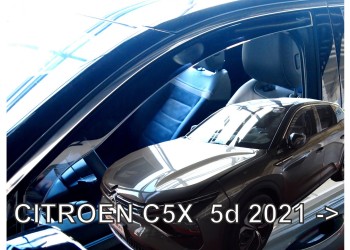 ΑΝΕΜΟΘΡΑΥΣΤΕΣ ΓΙΑ CITROEN C5 X 5D 2021-2023  ΖΕΥΓΑΡΙ ΑΠΟ ΕΥΚΑΜΠΤΟ ΦΙΜΕ ΠΛΑΣΤΙΚΟ HEKO - 2 ΤΕΜ.