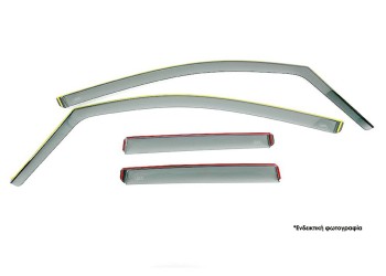 ΣΕΤ ΑΝΕΜΟΘΡΑΥΣΤΕΣ ΓΙΑ PEUGEOT 2008 5D 2019+ / 2008e 5D 2019+ ΑΠΟ ΕΥΚΑΜΠΤΟ ΧΥΤΟ ΑΚΡΥΛΙΚΟ ΓΥΑΛΙ  (CAST ACRYLIC GLASS) DGA - 4 ΤΕΜ.