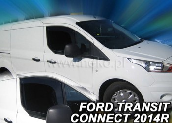 ΑΝΕΜΟΘΡΑΥΣΤΕΣ ΓΙΑ FORD TRANSIT CONNECT / TOURNEO 2 2D/5D 2014+ ΖΕΥΓΑΡΙ VAN ΑΠΟ ΕΥΚΑΜΠΤΟ ΦΙΜΕ ΠΛΑΣΤΙΚΟ HEKO - 2 ΤΕΜ.