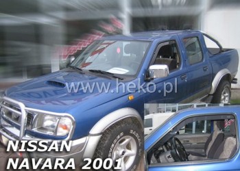 ΑΝΕΜΟΘΡΑΥΣΤΕΣ ΓΙΑ NISSAN NAVARA PICK UP D22 2001-2005 / NP300 4D (ΜΕ ΕΣΟΧΗ ΚΑΘΡΕΠΤΗ) ΖΕΥΓΑΡΙ ΑΠΟ ΕΥΚΑΜΠΤΟ ΦΙΜΕ ΠΛΑΣΤΙΚΟ HEKO - 2 ΤΕΜ.