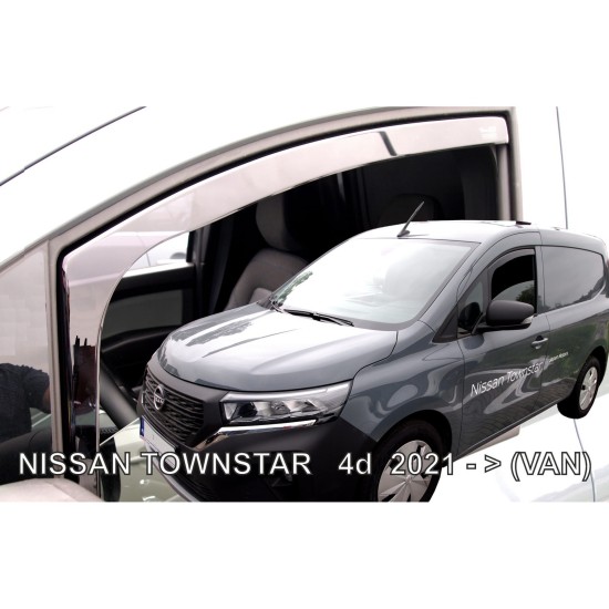 ΑΝΕΜΟΘΡΑΥΣΤΕΣ ΓΙΑ NISSAN TOWNSTAR VAN 2021+ ΖΕΥΓΑΡΙ VAN ΑΠΟ ΕΥΚΑΜΠΤΟ ΦΙΜΕ ΠΛΑΣΤΙΚΟ HEKO - 2 ΤΕΜ.