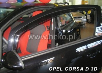 ΑΝΕΜΟΘΡΑΥΣΤΕΣ ΓΙΑ OPEL CORSA D 3D 09/2006-2014 ΖΕΥΓΑΡΙ ΑΠΟ ΕΥΚΑΜΠΤΟ ΦΙΜΕ ΠΛΑΣΤΙΚΟ HEKO - 2 ΤΕΜ.