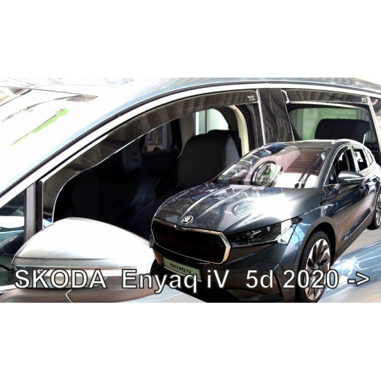 ΑΝΕΜΟΘΡΑΥΣΤΕΣ ΓΙΑ SKODA ENYAQ 5D 2020+ ΣΕΤ ΑΥΤΟΚΙΝΗΤΟΥ ΑΠΟ ΕΥΚΑΜΠΤΟ ΦΙΜΕ ΠΛΑΣΤΙΚΟ HEKO - 4 ΤΕΜ.
