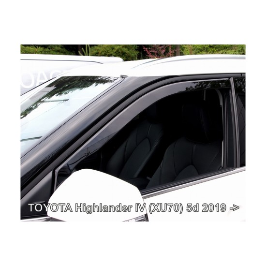 ΑΝΕΜΟΘΡΑΥΣΤΕΣ ΓΙΑ TOYOTA HIGHLANDER (XU70) 5D 2019+ ΑΥΤΟΚΙΝΗΤΟΥ ΑΠΟ ΕΥΚΑΜΠΤΟ ΦΙΜΕ ΠΛΑΣΤΙΚΟ HEKO - 2 ΤΕΜ.