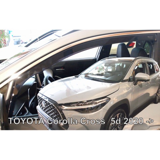 ΑΝΕΜΟΘΡΑΥΣΤΕΣ ΓΙΑ TOYOTA COROLLA CROSS 5D 2020+  ΖΕΥΓΑΡΙ ΑΠΟ ΕΥΚΑΜΠΤΟ ΦΙΜΕ ΠΛΑΣΤΙΚΟ HEKO - 2 ΤΕΜ.