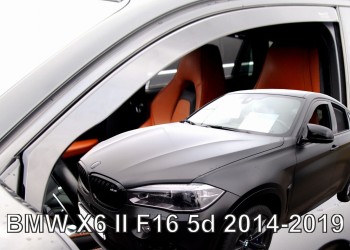 ΑΝΕΜΟΘΡΑΥΣΤΕΣ ΓΙΑ BMW X6 F16 5D 2014-2019  ΖΕΥΓΑΡΙ ΑΠΟ ΕΥΚΑΜΠΤΟ ΦΙΜΕ ΠΛΑΣΤΙΚΟ HEKO - 2 ΤΕΜ.