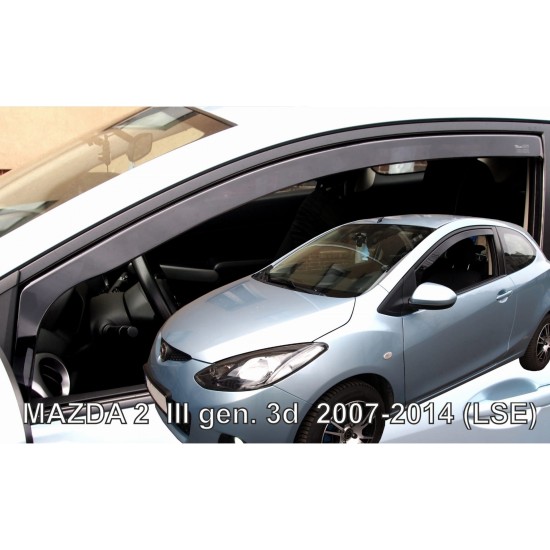 ΑΝΕΜΟΘΡΑΥΣΤΕΣ ΓΙΑ MAZDA 2 3D 2007-2014 ΗΛΕΚΤΡΙΚΑ ΠΑΡΑΘΥΡΑ ΖΕΥΓΑΡΙ ΑΠΟ ΕΥΚΑΜΠΤΟ ΦΙΜΕ ΠΛΑΣΤΙΚΟ HEKO - 2 ΤΕΜ.