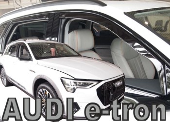 ΑΝΕΜΟΘΡΑΥΣΤΕΣ ΓΙΑ AUDI E-TRON 5D 2018+ ΣΕΤ ΑΥΤΟΚΙΝΗΤΟΥ ΑΠΟ ΕΥΚΑΜΠΤΟ ΦΙΜΕ ΠΛΑΣΤΙΚΟ HEKO - 4 ΤΕΜ.