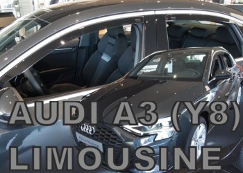 ΑΝΕΜΟΘΡΑΥΣΤΕΣ ΓΙΑ AUDI A3 Y8 LIM. 4D 2020+ ΣΕΤ ΑΥΤΟΚΙΝΗΤΟΥ ΑΠΟ ΕΥΚΑΜΠΤΟ ΦΙΜΕ ΠΛΑΣΤΙΚΟ HEKO - 4 ΤΕΜ.