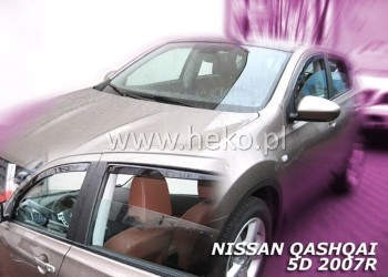 ΑΝΕΜΟΘΡΑΥΣΤΕΣ ΓΙΑ NISSAN QASHQAI I J10 5D 02/2007-2013  ΣΕΤ ΑΥΤΟΚΙΝΗΤΟΥ ΑΠΟ ΕΥΚΑΜΠΤΟ ΦΙΜΕ ΠΛΑΣΤΙΚΟ HEKO - 4 ΤΕΜ.