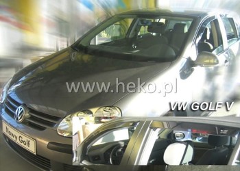 ΑΝΕΜΟΘΡΑΥΣΤΕΣ ΓΙΑ VW GOLF 5 5D HTB 2004-2008 ΣΕΤ ΑΥΤΟΚΙΝΗΤΟΥ ΑΠΟ ΕΥΚΑΜΠΤΟ ΦΙΜΕ ΠΛΑΣΤΙΚΟ HEKO - 4 ΤΕΜ.