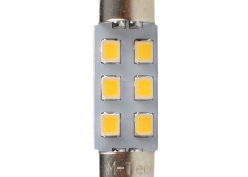ΛΑΜΠΑΚΙΑ ΠΛΑΦΟΝΙΕΡΑΣ C5W 12V SV8.5 36mm 0,5W 6xSMD2835 LED OSRAM ΛΕΥΚΟ  BLISTER 2ΤΕΜ. M-TECH