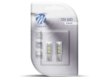 T4W 12V 2,16W BA9s (ΜΙΝΙΟΝ) LED 9xSMD5050 ΛΕΥΚΟ BLISTER 2ΤΕΜ. M-TECH