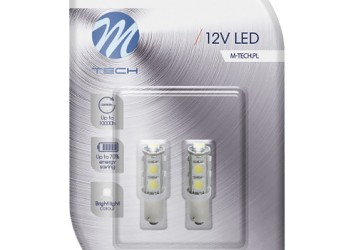 T4W 12V 2,16W BA9s (ΜΙΝΙΟΝ) LED 9xSMD5050 ΛΕΥΚΟ BLISTER 2ΤΕΜ. M-TECH