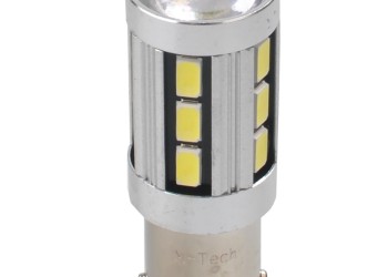 P21W 12V BA15s LED 18xSMD5730 PREMIUM ΛΕΥΚΟ (ΜΟΝΟΠΟΛΙΚΟ) BLISTER 2ΤΕΜ. M-TECH