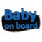 BABY ON BOARD ΑΥΤΟΚΟΛΛΗΤΟ ΕΞΩΤΕΡΙΚΗΣ ΧΡΗΣΗΣ 13,1 Χ 8,3cm ΜΠΛΕ/ΜΑΥΡΟ/ΧΡΩΜΙΟ ΜΕ ΕΠΙΚΑΛΥΨΗ ΣΜΑΛΤΟΥ - 1 ΤΕΜ.
