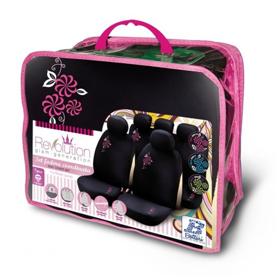Bottari - ΚΑΛΥΜΜΑΤΑ ΚΑΘΙΣΜΑΤΩΝ ΣΕΤ MY FLOWER SWIVEL PINK BOTTARI - ΣΕΤ 9 ΤΕΜ. (ΒΟΤ29010)