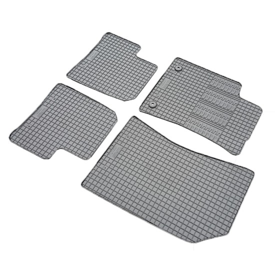 Cik - ΠΑΤΑΚΙΑ ΑΥΤΟΚΙΝΗΤΟΥ ΑΠΟ ΛΑΣΤΙΧΟ ΓΙΑ CITROEN C3 2010-2017 / DS3 2010-2019 ΣΕ ΜΑΥΡΟ ΧΡΩΜΑ ΜΕ ΚΟΥΜΠΩΜΑΤΑ - 4 ΤΕΜ. (RM.CI.0002/CK)