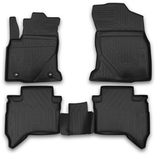 ΠΑΤΑΚΙΑ ΣΕ ΣΚΑΦΗ TPE ΛΑΣΤΙΧΟ ΓΙΑ TOYOTA HILUX 4D 08/2015+  ΣΕ ΜΑΥΡΟ ΧΡΩΜΑ NOVLINE - 4 ΤΕΜ.