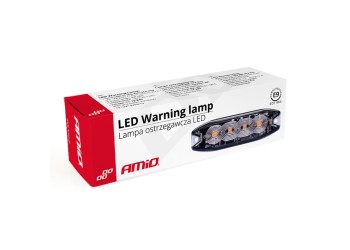 Amio - ΣΤΡΟΜΠΟ 12/24V 10x3x0,9cm ΠΟΡΤΟΚΑΛΙ 4LED 12W (4x3W) R65 R10 IP68 - 1 ΤΕΜ. (02298/AM)