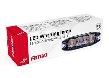Amio - ΣΤΡΟΜΠΟ 12/24V 10x3x0,9cm ΠΟΡΤΟΚΑΛΙ 4LED 12W (4x3W) R65 R10 IP68 - 1 ΤΕΜ. (02298/AM)