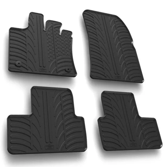 LAMPA - ΠΑΤΑΚΙΑ ΑΥΤΟΚΙΝΗΤΟΥ ΑΠΟ ΛΑΣΤΙΧΟ ΓΙΑ RENAULT CAPTUR 12/2019+ ΣΕ ΜΑΥΡΟ ΧΡΩΜΑ ME ΚΟΥΜΠΩΜΑΤΑ - 4 ΤΕΜ.