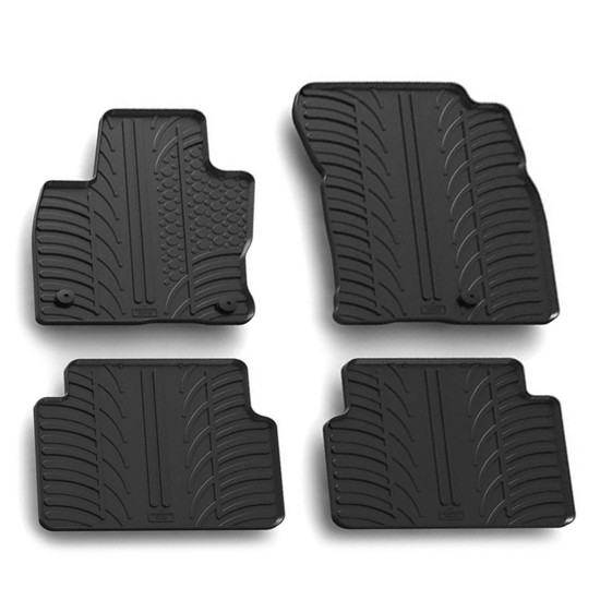 LAMPA - ΠΑΤΑΚΙΑ ΑΥΤΟΚΙΝΗΤΟΥ ΑΠΟ ΛΑΣΤΙΧΟ ΓΙΑ FORD KUGA 11/2019+ ΣΕ ΜΑΥΡΟ ΧΡΩΜΑ ME ΚΟΥΜΠΩΜΑΤΑ - 4 ΤΕΜ.