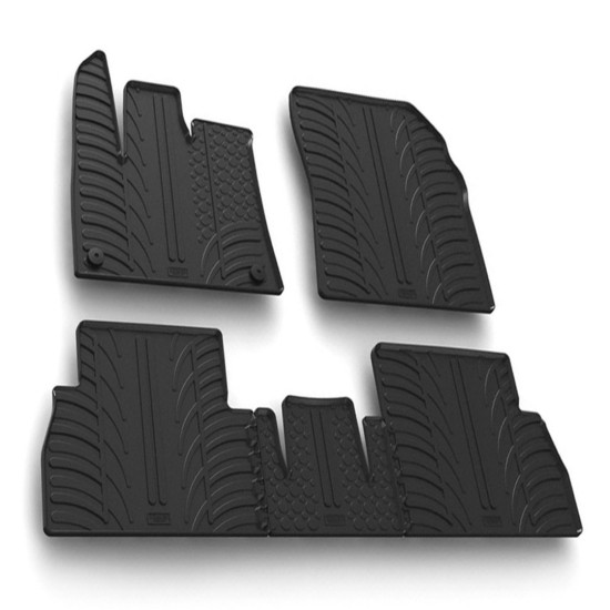 LAMPA - ΠΑΤΑΚΙΑ ΑΥΤΟΚΙΝΗΤΟΥ ΑΠΟ ΛΑΣΤΙΧΟ ΓΙΑ CITROEN BERLINGO 5D 09/2018+ / OPEL COMBO LIFE 01/2018+ / PEUGEOT RIFTER 08/2018+ ΣΕ ΜΑΥΡΟ ΧΡΩΜΑ ME ΚΟΥΜΠΩΜΑΤΑ - 5 ΤΕΜ.