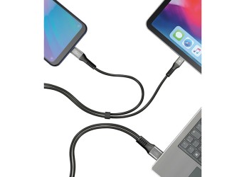 ΚΑΛΩΔΙΟ ΦΟΡΤΙΣΗΣ ΚΑΙ ΣΥΓΧΡΟΝΙΣΜΟΥ 100cm 480 MB/S 3000mA ΜΕ 2 USB TYPE C (FAST CHARGE)