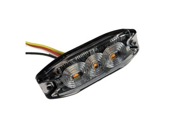 Amio - ΣΤΡΟΜΠΟ 12/24V 8x3x0,9cm ΠΟΡΤΟΚΑΛΙ 3LED 9W (3x3W) R65 R10 - 1 ΤΕΜ. (02297/AM)