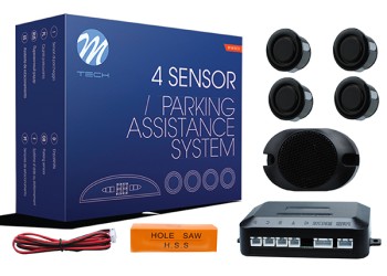 ΣΥΣΤΗΜΑ ΠΑΡΚΑΡΙΣΜΑΤΟΣ 9-15V ΜΕ 4 ΑΙΣΘΗΤΗΡΕΣ (ΜΑΥΡΟ) 18mm ΚΑΙ BUZZER (ΜΟΝΟ ΗΧΟΣ) M-TECH