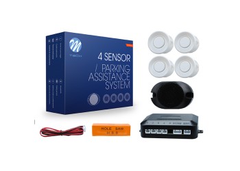 ΣΥΣΤΗΜΑ ΠΑΡΚΑΡΙΣΜΑΤΟΣ 9-15V ΜΕ 4 ΑΙΣΘΗΤΗΡΕΣ (ΛΕΥΚΟ) 18mm ΚΑΙ BUZZER (ΜΟΝΟ ΗΧΟΣ) M-TECH