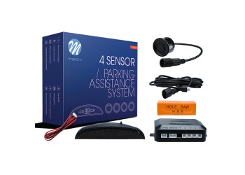 ΣΥΣΤΗΜΑ ΠΑΡΚΑΡΙΣΜΑΤΟΣ 9-15 V ΜΕ 4 ΔΙΑΙΡΟΥΜΕΝΟΥΣ ΑΙΣΘΗΤΗΡΕΣ (ΜΑΥΡΟ) 21,5mm ΚΑΙ ΟΘΟΝΗ M-TECH