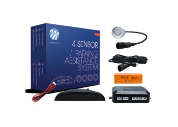ΣΥΣΤΗΜΑ ΠΑΡΚΑΡΙΣΜΑΤΟΣ 9-15 V ΜΕ 4 ΔΙΑΙΡΟΥΜΕΝΟΥΣ ΑΙΣΘΗΤΗΡΕΣ (ΑΣΗΜΙ) 21,5mm ΚΑΙ ΟΘΟΝΗ M-TECH