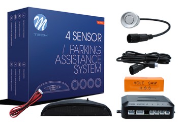 ΣΥΣΤΗΜΑ ΠΑΡΚΑΡΙΣΜΑΤΟΣ 9-15 V ΜΕ 4 ΔΙΑΙΡΟΥΜΕΝΟΥΣ ΑΙΣΘΗΤΗΡΕΣ (ΑΣΗΜΙ) 21,5mm ΚΑΙ ΟΘΟΝΗ M-TECH
