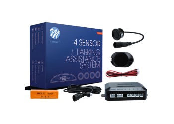 ΣΥΣΤΗΜΑ ΠΑΡΚΑΡΙΣΜΑΤΟΣ 9-15 V ΜΕ 4 ΔΙΑΙΡΟΥΜΕΝΟΥΣ ΑΙΣΘΗΤΗΡΕΣ (ΜΑΥΡΟ) 21,5mm ΚΑΙ BUZZER (MONO HXOΣ) M-TECH