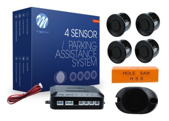 ΣΥΣΤΗΜΑ ΠΑΡΚΑΡΙΣΜΑΤΟΣ 9-15V ΜΕ 4 ΑΙΣΘΗΤΗΡΕΣ (ΜΑΥΡΟ) 21,5mm ΚΑΙ BUZZER (MONO HXOΣ) M-TECH