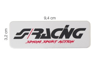 ΜΕΤΑΛΛΙΚΟ ΑΥΤΟΚΟΛΛΗΤΟ LOGO ''SIMONI RACING'' ΑΛΟΥΜΙΝΙΟΥ 94x32mm SIMONI RACING - 1ΤΕΜ.