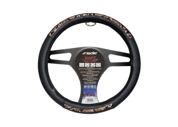 ΚΑΛΥΜΜΑ ΤΙΜΟΝΙΟΥ SNAKE ΟΙΚΟΛΟΓΙΚΟ ΔΕΡΜΑ ΜΑΥΡΟ (M) 37-39cm SIMONI RACING - 1 TEM