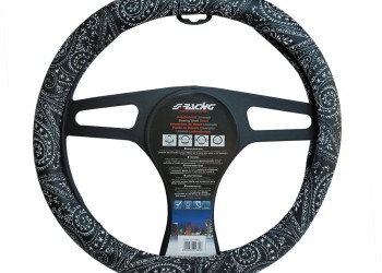 ΚΑΛΥΜΜΑ ΤΙΜΟΝΙΟΥ BANDANA BLACK ΟΙΚΟΛΟΓΙΚΟ ΔΕΡΜΑ ΜΑΥΡΟ (M) 37-39cm  SIMONI RACING - 1 TEM