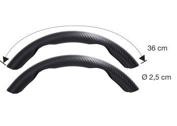 ΠΡΟΣΤΑΤΕΥΤΙΚΑ/ΑΝΤΙΟΛΙΣΘΗΤΙΚΑ ΚΑΛΥΜΜΑΤΑ ΤΙΜΟΝΙΟΥ CARBON LOOK 36cm/2,5cm  SIMONI RACING - 2 TEM.